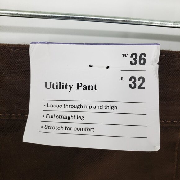 Goodfellow Utility Pants  36 x 32 Mens Relaxed Straight Leg Brown Target NEW - Picture 3 of 11